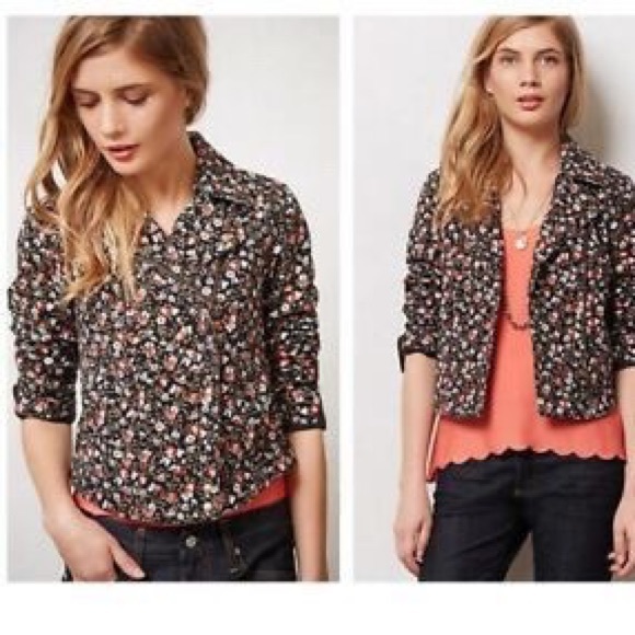 SALE✨Anthropologie Cropped Tinsley Moto Jacket - Picture 3 of 7